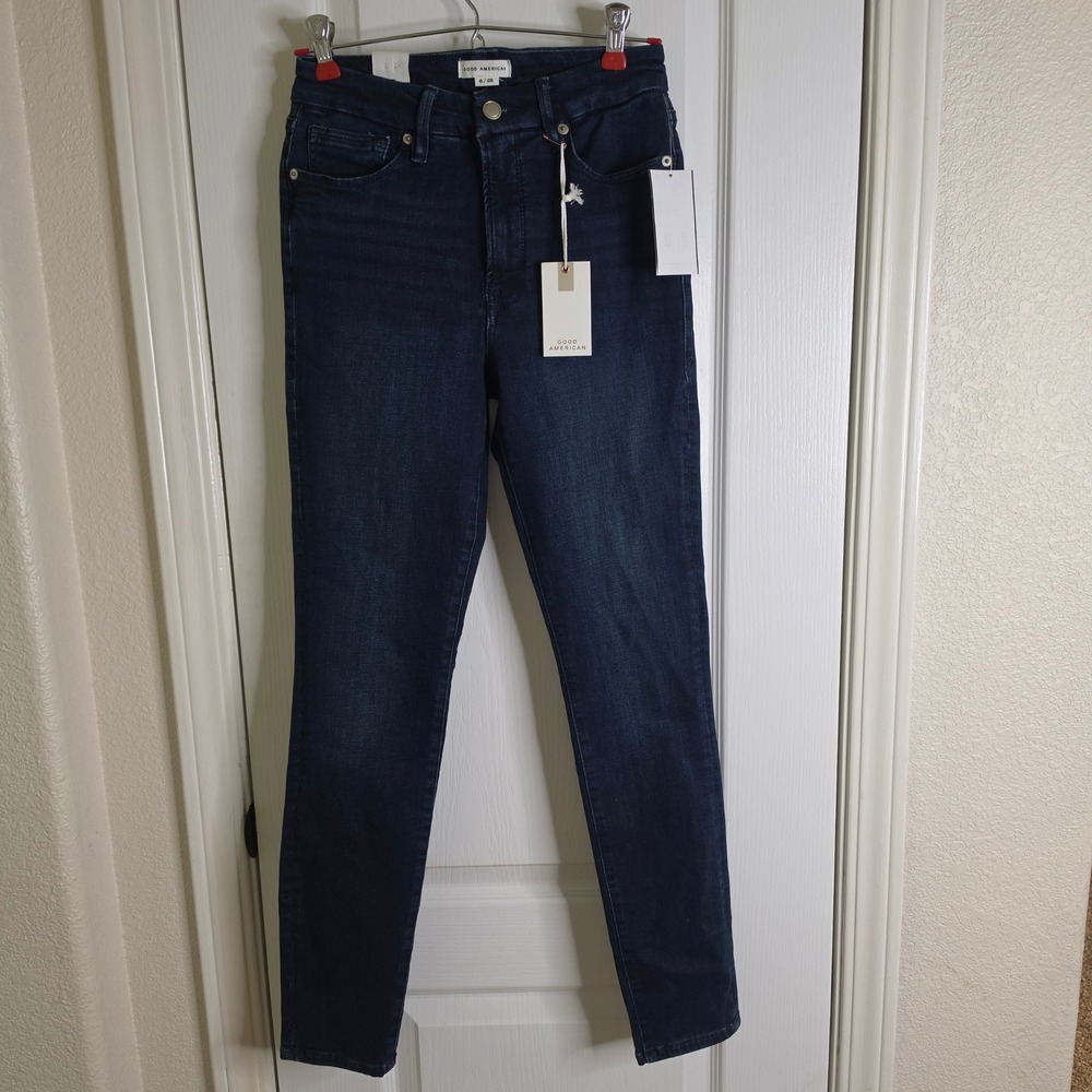 Good American New Good Legs High Rise Skinny Jeans Blue Size 6 28